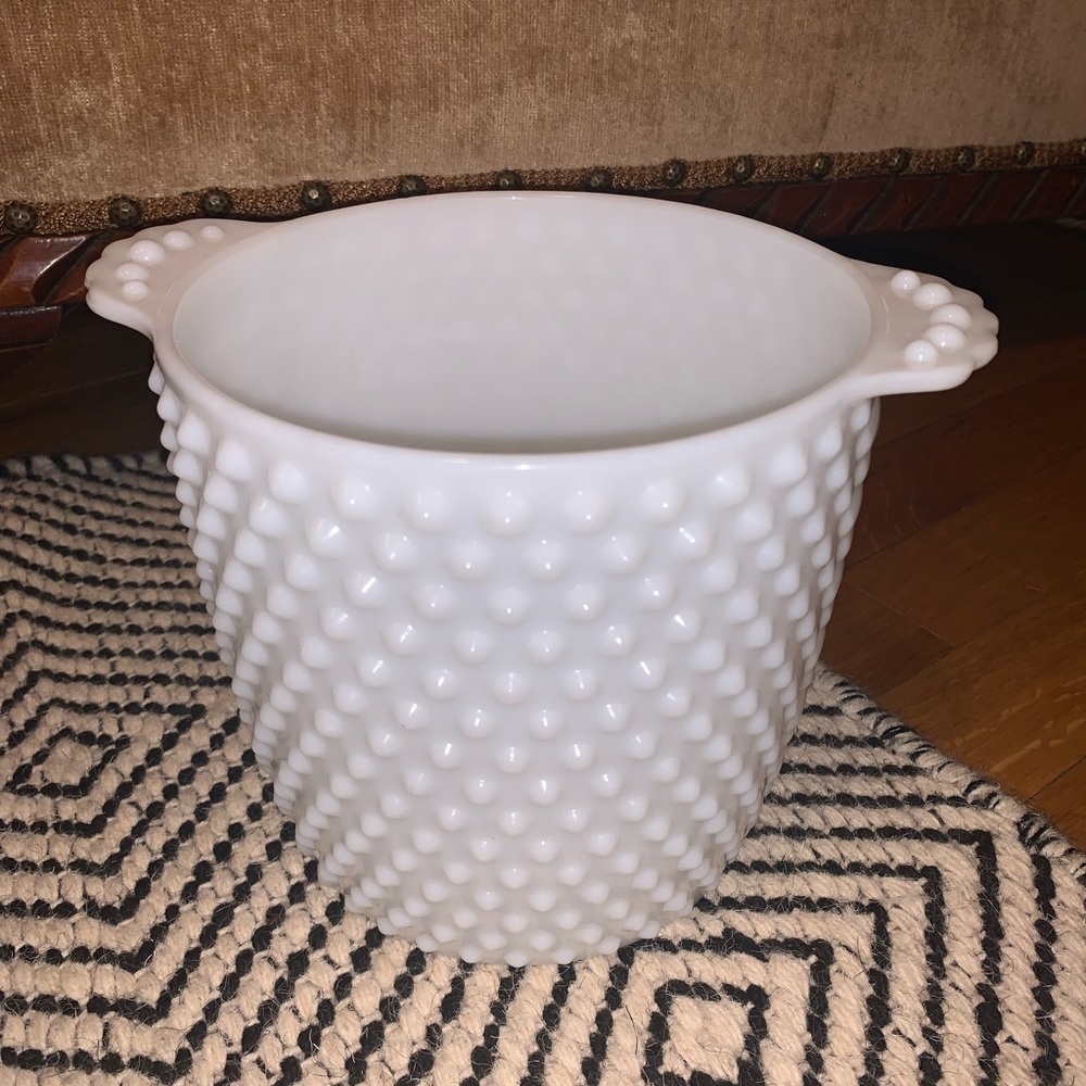 Fenton Hobnail Ice Bucket Planter